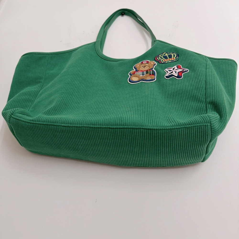 Stoney Clover Lane Green Corduroy Scoop Tote - Picture 3 of 11